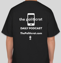 Load image into Gallery viewer, The Politicrat Daily Podcast Reparations Now! black unisex t-shirt
