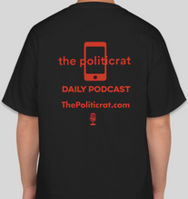 Load image into Gallery viewer, The Politicrat Daily Podcast Heart And Soul black unisex t-shirt
