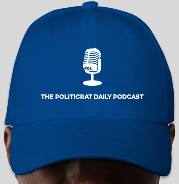 The Politicrat Daily Podcast blue New Era 9FORTY Adjustable Hat