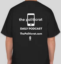 Load image into Gallery viewer, The Politicrat Daily Podcast Equal Rights Amendment black t-shirt
