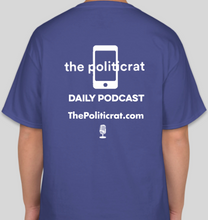 Load image into Gallery viewer, The Politicrat Daily Podcast Equal Rights Amendment deep royal blue t-shirt
