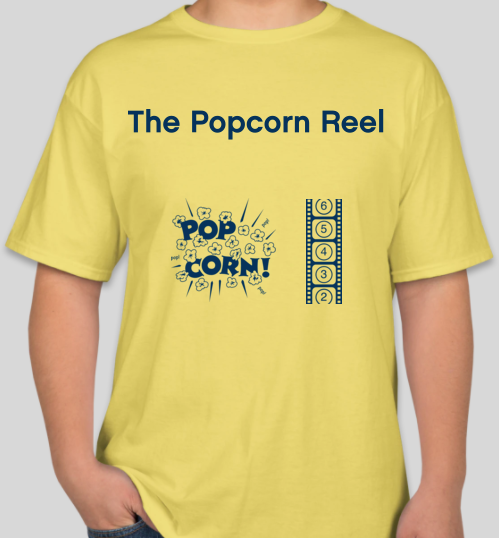 The Popcorn Reel Film Series yellow t-shirt