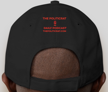 Load image into Gallery viewer, The Politicrat Daily Podcast black/red New Era 9FORTY Adjustable Hat
