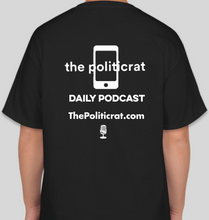 Load image into Gallery viewer, The Politicrat Daily Podcast Black Lives Matter black unisex t-shirt
