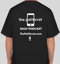 Load image into Gallery viewer, The Politicrat Daily Podcast 1968 black unisex t-shirt
