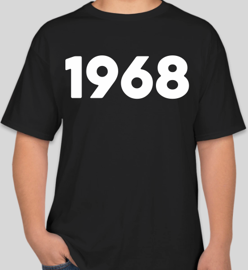 The Politicrat Daily Podcast 1968 black unisex t-shirt