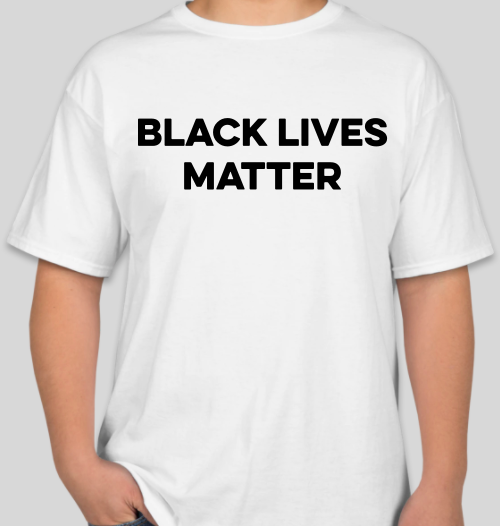 The Politicrat Daily Podcast Black Lives Matter white unisex t-shirt