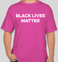 Load image into Gallery viewer, The Politicrat Daily Podcast Black Lives Matter pink unisex t-shirt
