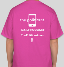 Load image into Gallery viewer, The Politicrat Daily Podcast Black Lives Matter pink unisex t-shirt
