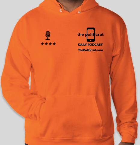 The Politicrat Daily Podcast EcoSmart 50/50 Pullover Hoodie (orange)