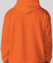 Load image into Gallery viewer, The Politicrat Daily Podcast EcoSmart 50/50 Pullover Hoodie (orange)
