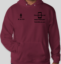 Load image into Gallery viewer, The Politicrat Daily Podcast EcoSmart 50/50 Pullover Hoodie (maroon)
