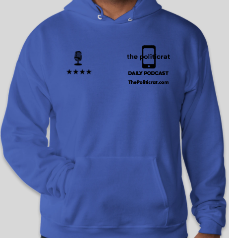 The Politicrat Daily Podcast EcoSmart 50/50 Pullover Hoodie (blue bell breeze)