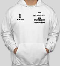Load image into Gallery viewer, The Politicrat Daily Podcast EcoSmart 50/50 Pullover Hoodie (white)
