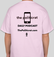 Load image into Gallery viewer, The Politicrat Daily Podcast &quot;Dear Listener&quot; pale pink unisex t-shirt
