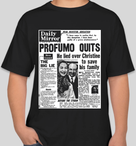 The Politicrat Daily Podcast Daily Mirror John Profumo Quits 1963 unisex t-shirt