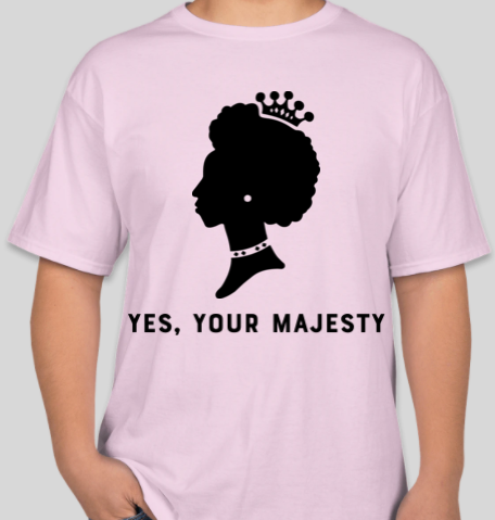 The Politicrat Daily Podcast Yes, Your Majesty pink unisex t-shirt