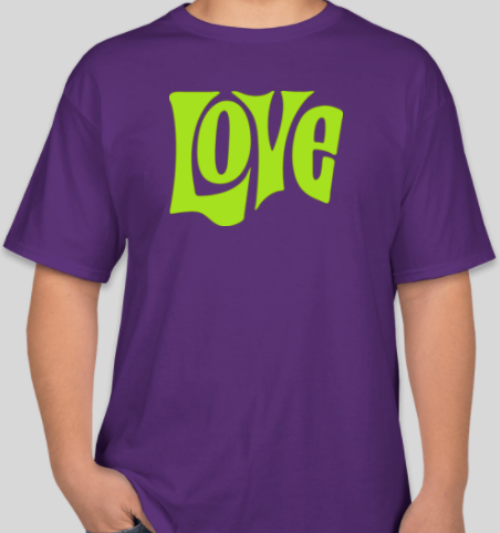 The Politicrat Daily Podcast Love In Retro purple unisex t-shirt