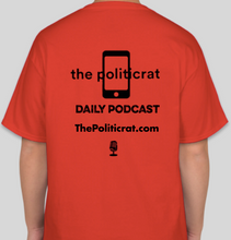 Load image into Gallery viewer, The Politicrat Daily Podcast No Means Hell No! red unisex t-shirt
