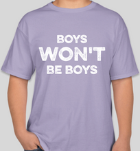 Load image into Gallery viewer, The Politicrat Daily Podcast Boys Won&#39;t Be Boys lavender unisex t-shirt
