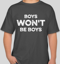 Load image into Gallery viewer, The Politicrat Daily Podcast Boys Won&#39;t Be Boys smoke grey unisex t-shirt
