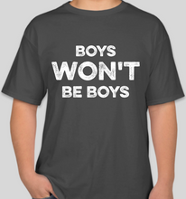 Load image into Gallery viewer, The Politicrat Daily Podcast Boys Won't Be Boys smoke grey unisex t-shirt
