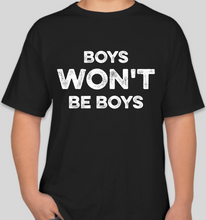 Load image into Gallery viewer, The Politicrat Daily Podcast Boys Won&#39;t Be Boys black unisex t-shirt

