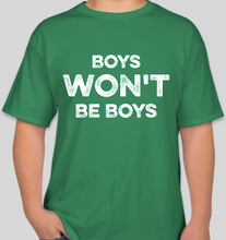 Load image into Gallery viewer, The Politicrat Daily Podcast Boys Won&#39;t Be Boys green unisex t-shirt
