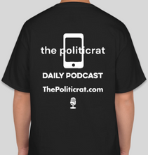 Load image into Gallery viewer, The Politicrat Daily Podcast A Luta Continua Series Muhammad Ali black t-shirt
