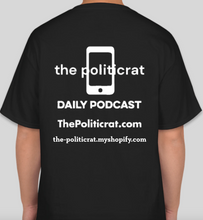 Load image into Gallery viewer, The Politicrat Daily Podcast Public Self/Private Self black/white unisex t-shirt
