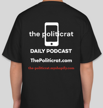 Load image into Gallery viewer, The Politicrat Daily Podcast Public Self/Private Self black/red/white unisex t-shirt
