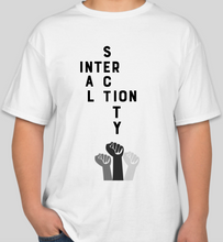Load image into Gallery viewer, The Politicrat Daily Podcast Intersectionality white unisex t-shirt
