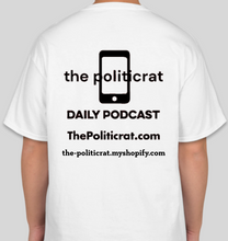 Load image into Gallery viewer, The Politicrat Daily Podcast Intersectionality white unisex t-shirt

