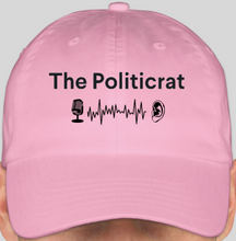 Load image into Gallery viewer, The Politicrat Daily Podcast official embroidered bio-washed baseball hat (pink)
