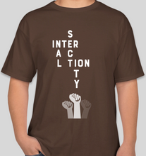 Load image into Gallery viewer, The Politicrat Daily Podcast Intersectionality brown unisex t-shirt
