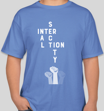 Load image into Gallery viewer, The Politicrat Daily Podcast Intersectionality Carolina blue unisex t-shirt
