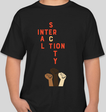 Load image into Gallery viewer, The Politicrat Daily Podcast Intersectionality black/orange unisex t-shirt

