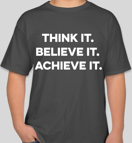 Think It Believe It Achieve It (TIBIA) smoke grey unisex t-shirt