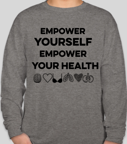 The Politicrat Daily Podcast Health And Self Empowerment Oxford gray unisex long-sleeved t-shirt