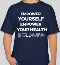 Load image into Gallery viewer, The Politicrat Daily Podcast Health And Self Empowerment dark navy blue unisex t-shirt

