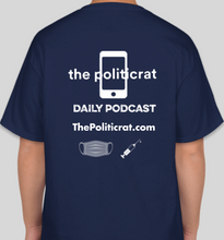 Load image into Gallery viewer, The Politicrat Daily Podcast Health And Self Empowerment dark navy blue unisex t-shirt
