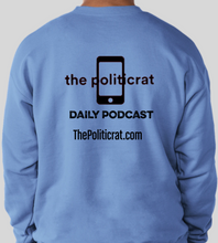 Load image into Gallery viewer, The Politicrat Daily Podcast Carolina blue long-sleeve Six Of The Best unisex sweatshirt
