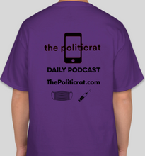Load image into Gallery viewer, The Politicrat Daily Podcast Vaccinated AF purple unisex t-shirt
