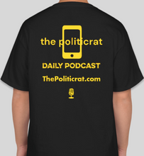 Load image into Gallery viewer, The Politicrat Daily Podcast CREATE black unisex t-shirt
