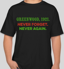 Load image into Gallery viewer, Greenwood 1921 black unisex t-shirt
