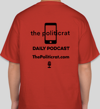 Load image into Gallery viewer, The Politicrat Daily Podcast Heart And Soul red unisex t-shirt
