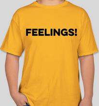 Load image into Gallery viewer, Feelings! gold unisex t-shirt
